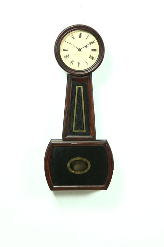 BANJO CLOCK Howard and Davis Boston ca 1860 cherry Of