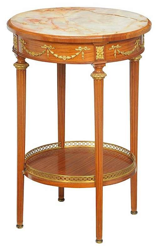 Louis XVI Style Bronze Mounted Side Table French 20th century