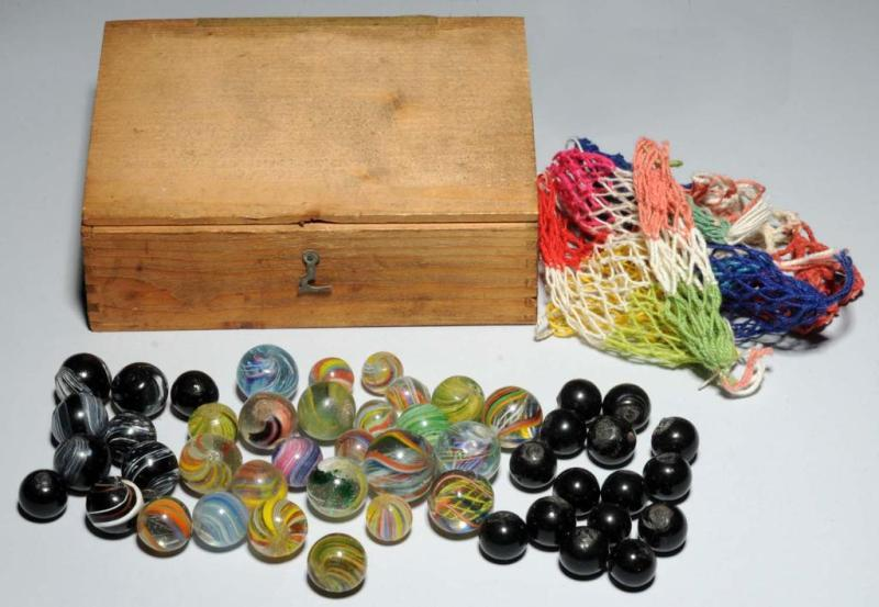 Firma Louis Muller Son Box of Marbles Description Box contains