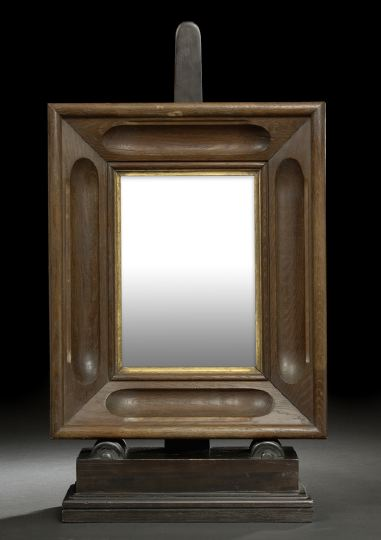 English Arts and Crafts Oak Looking Glass early 20th century