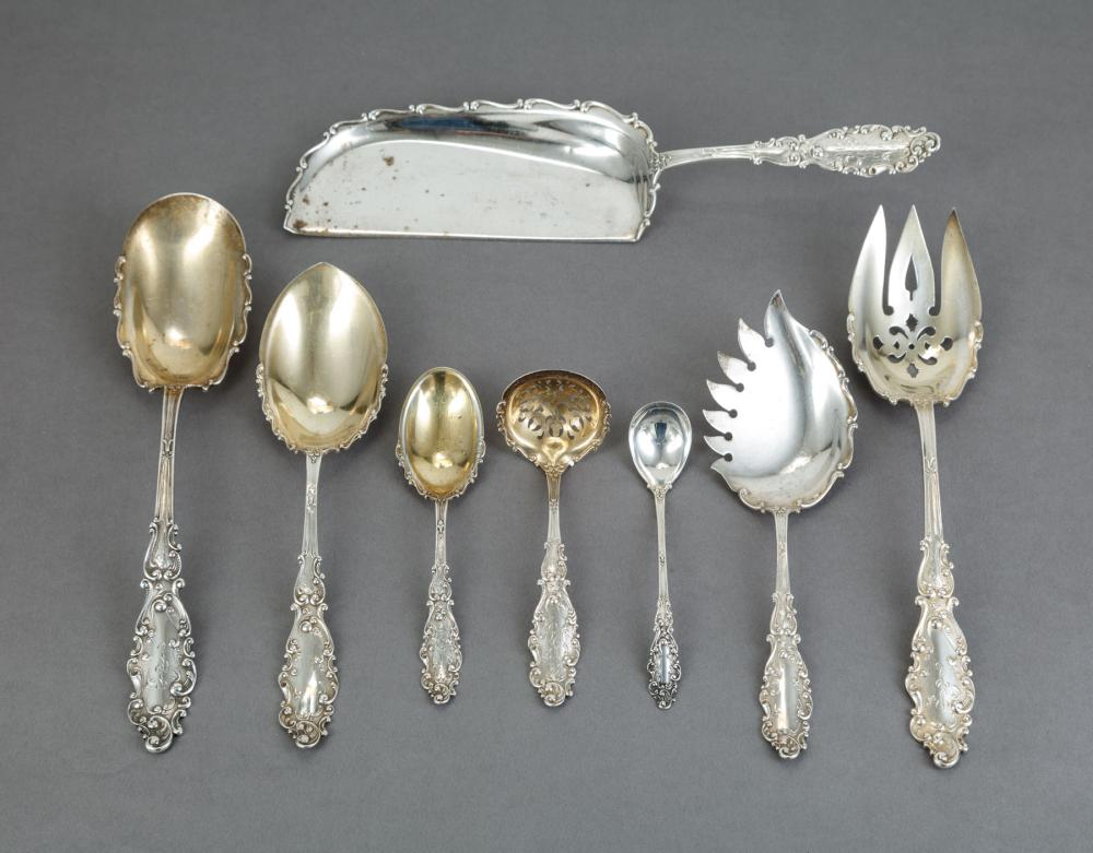 Good Group of Gorham Luxembourg Pattern Sterling Silver Serving Pieces