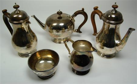 A modern five piece tea and coffee service London 1966