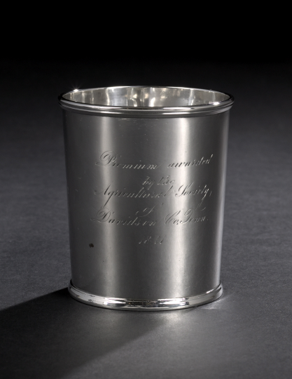Rare Antebellum Tennessee Coin 900 Silver Presentation Beaker dated 1841