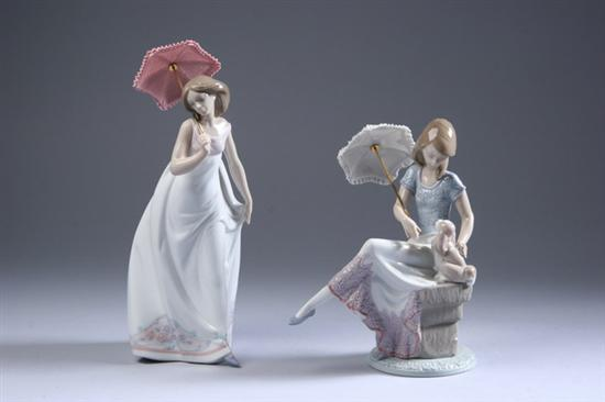 TWO LLADRO PORCELAIN FIGURES Picture Perfect Afternoon Promenade 9 3