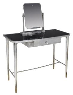 ITALIAN BARBER S CHROME TABLE UTILITY MIRROR set Art Deco