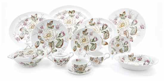 An English Porcelain Dinner Service for Eighteen John Maddock Sons