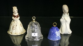 A collection of three table bells one by Bing Grondahl