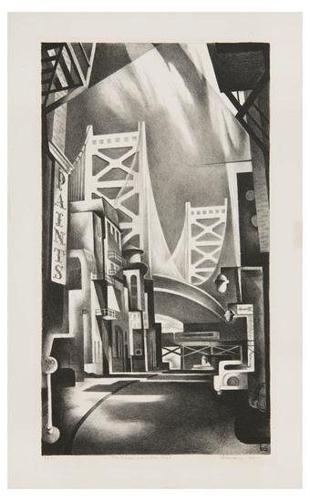 Benton Spruance 1904 1967 the bridge from race street f