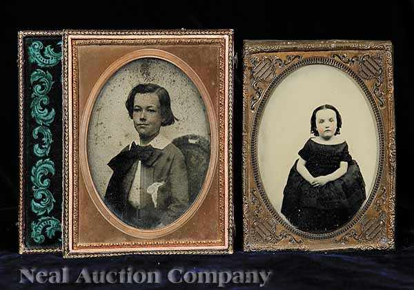 Cased Images a group of six ambrotypes consisting of a