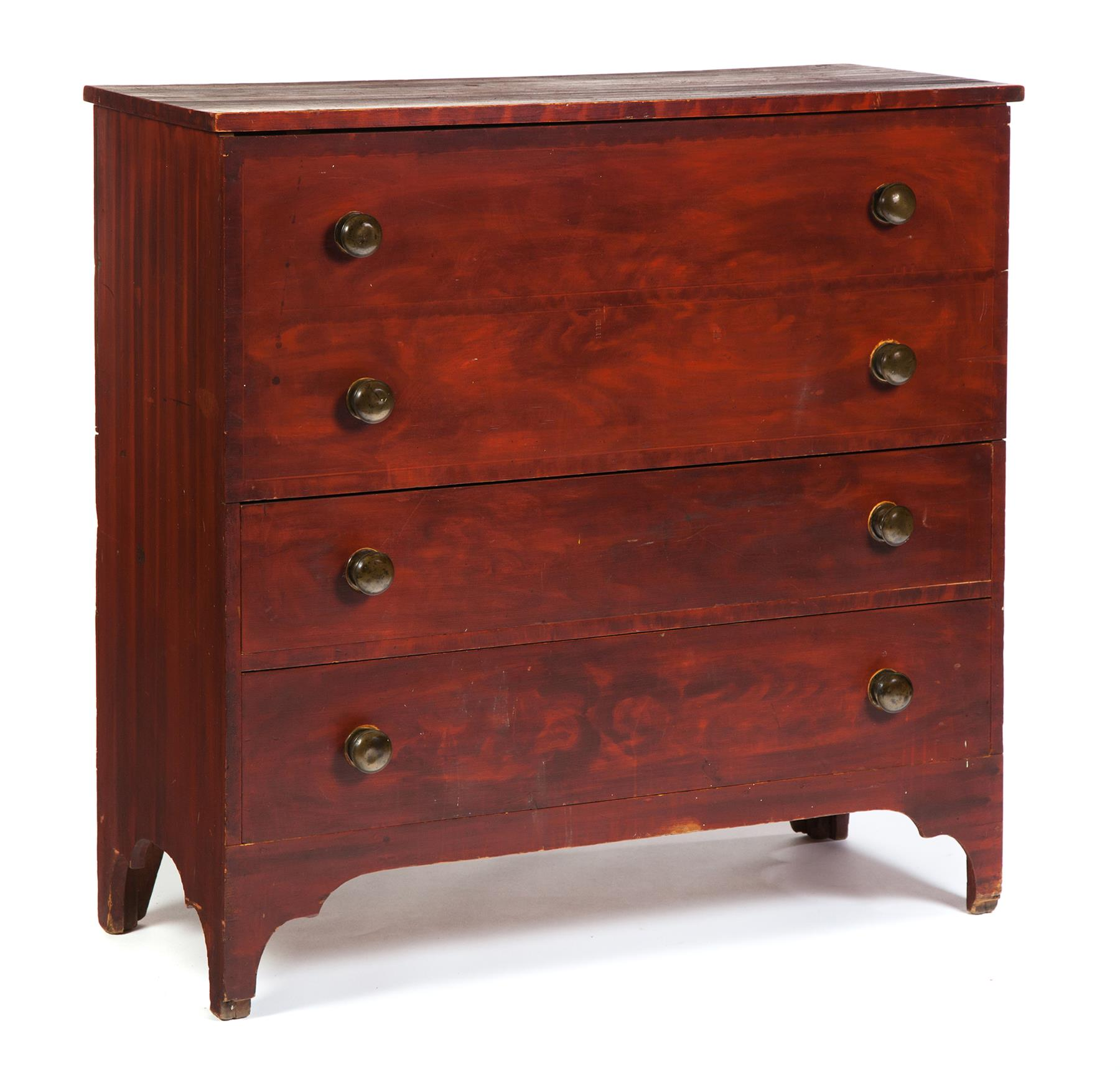 AMERICAN MULE CHEST Mid 19th century pine and poplar Two