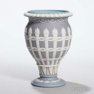 Wedgwood Tricolor Jasper Dip Torches Vase England late 18th century