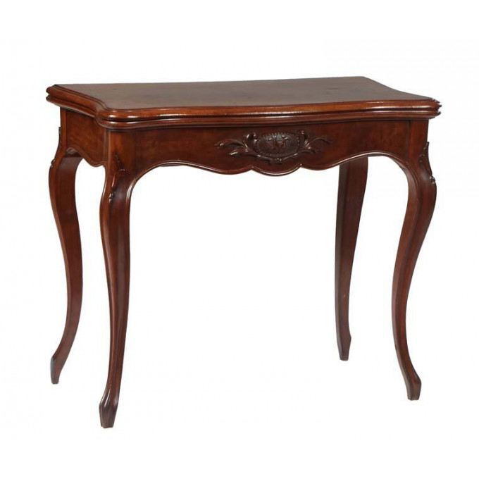 French Louis XV Style Carved Walnut Games Table 19th c