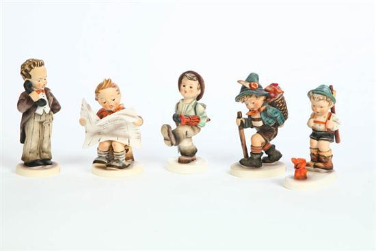 FIVE HUMMEL FIGURES Sensitive Hunter 6 0 4 3 4