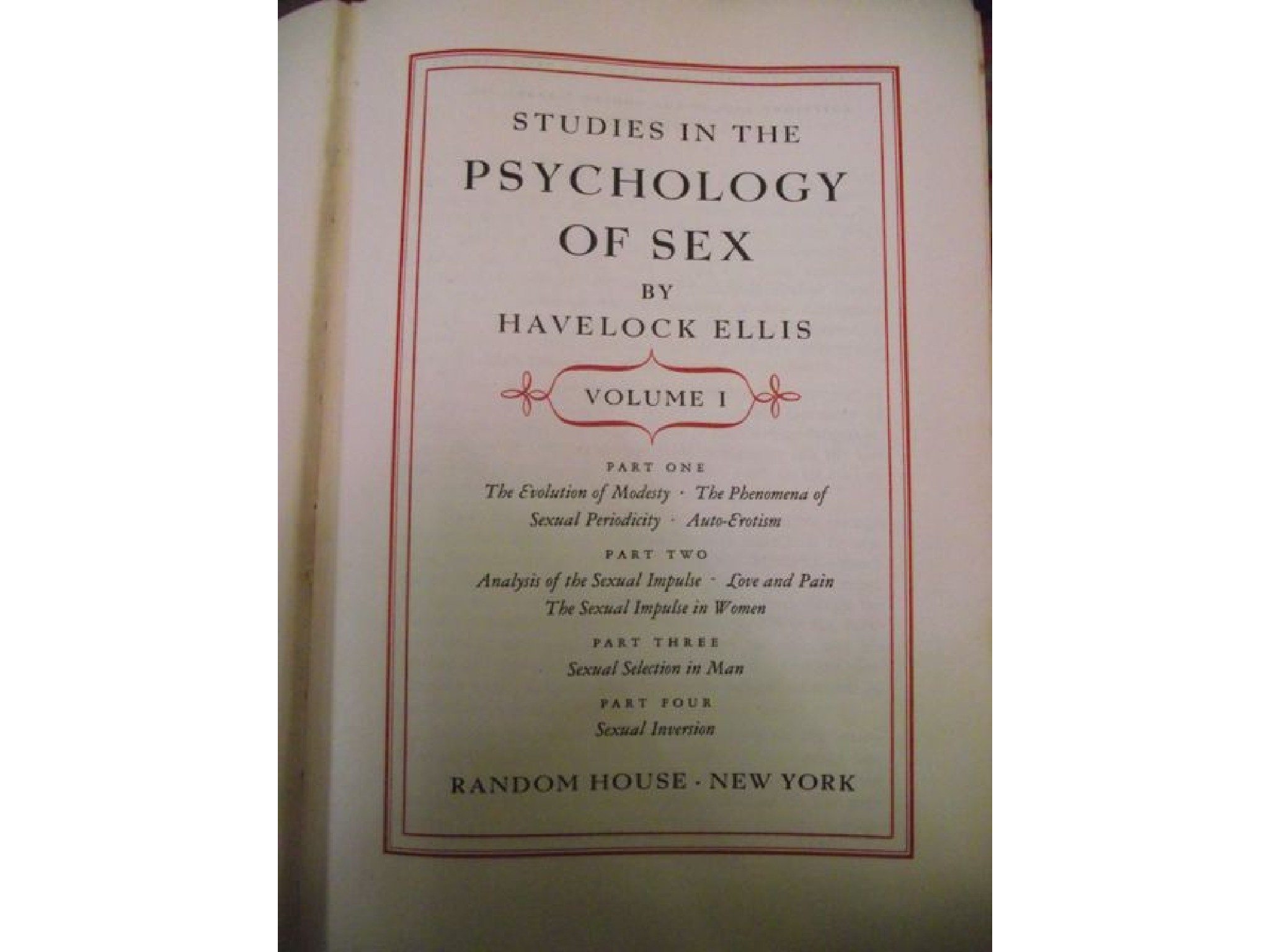 Studies in the Psychology of Sex by Havelock Ellis 2