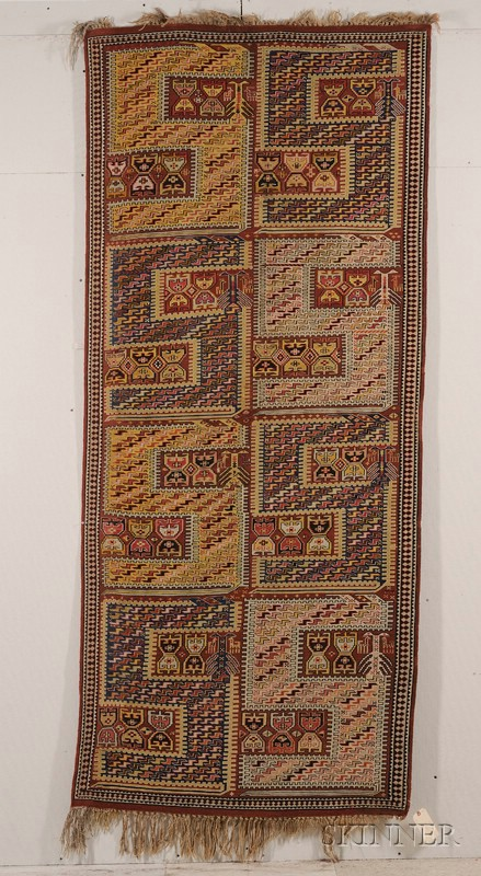 Sileh Fragment 19th century borders rewoven along left edge other