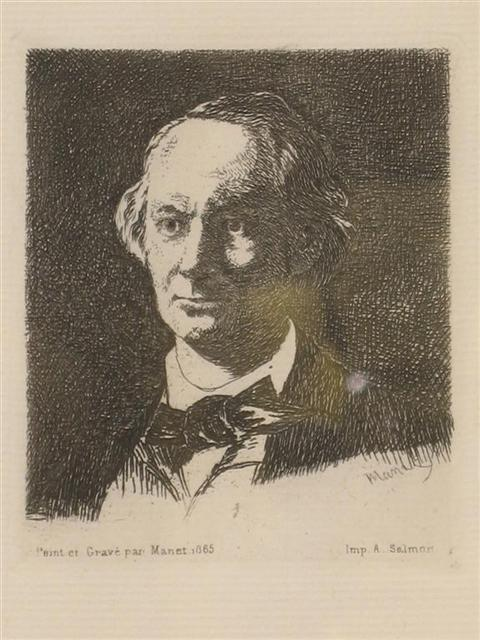 AFTER EDOUARD MANET FRENCH 1832 1883 CHARLES BAUDELAIRE Etching on