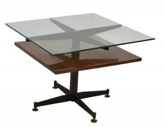 DANISH MCM TEAKWOOD GLASS COFFEE TABLE C 1960 Danish teakwood