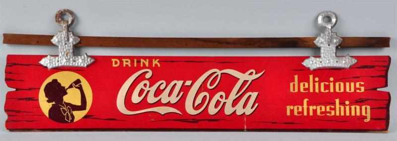 1939 40s Wood Metal Masonite Coca Cola Sign Description Made