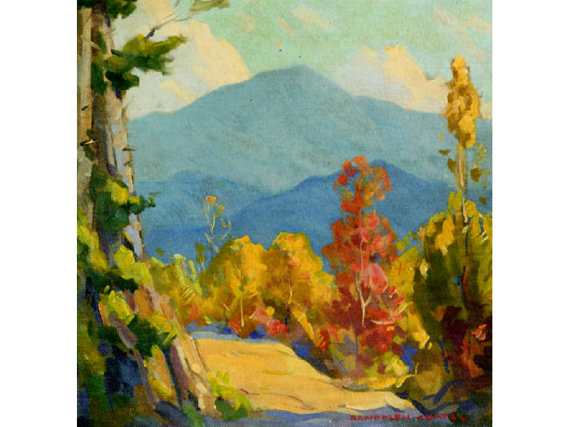 RANDOLPHE LASALLE COATS AMERICAN INDIANA B 1891 Autumn Mountain landscape