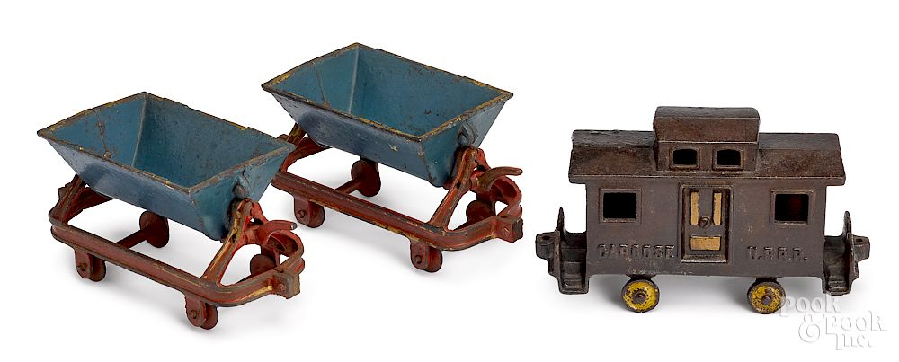 Ives cast iron U P R R Caboose train car