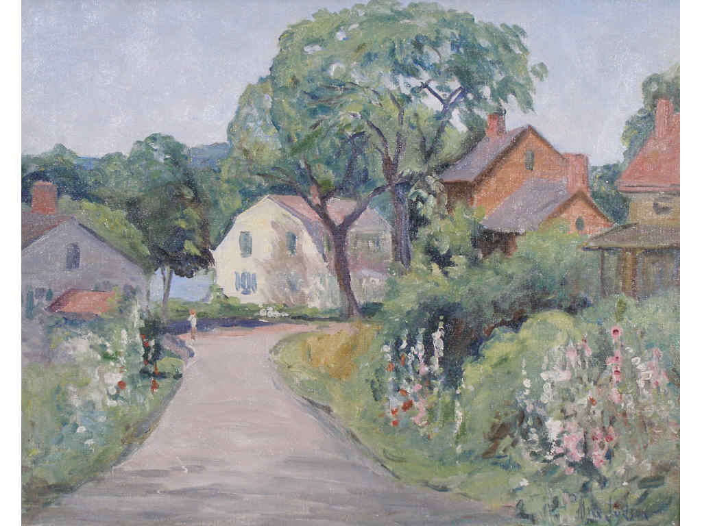 Alice Judson NY 1876 1948 Country Lane oil on canvas