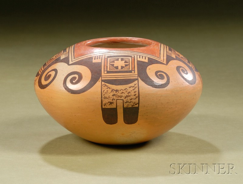 Southwest Polychrome Pottery Bowl Hopi signed Elva Nampeyo with classic