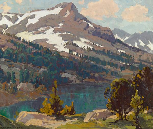 Edgar Payne American 1883 1947 Sierra Lake and Glaciers signed