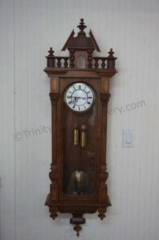 Antique Victorian Regulator Wall Clock ca 1890 1880 s 1890