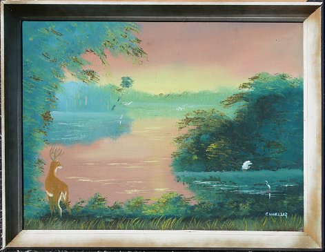 WHEELER Charles American 20th C Florida Highwayman Sunrise Scene with