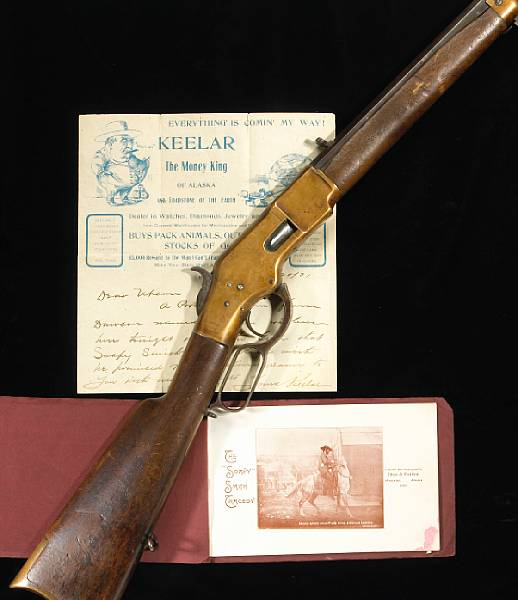 A Winchester Model 1866 lever action rifle attributed to outlaw