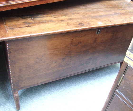 An 18th century and later oak and elm five plank