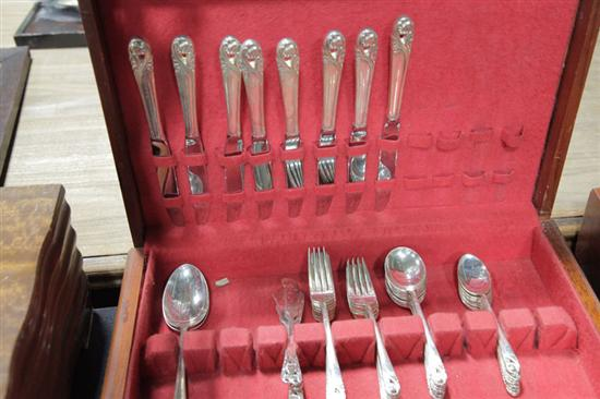 SET OF STERLING SILVER FLATWARE International Spring Glory pattern service