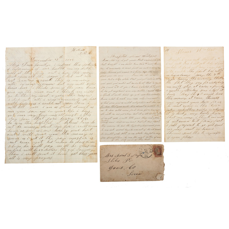 CIVIL WAR Group of 3 letters from a soldier serving