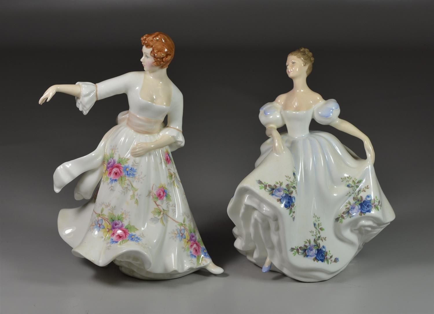 2 Royal Doulton bone china figurines Beatrice HN 3263 Hazel