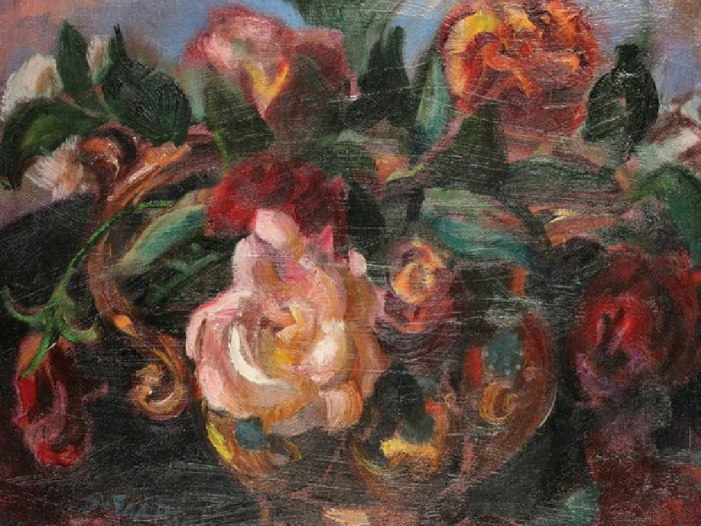 SVEN BERLIN Still life of flowers signed and dated 19