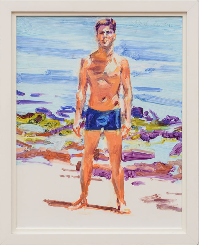 MCWILLIE CHAMBERS b 1951 DOMSERVICE MAN Oil on board 2006