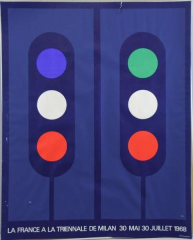 FOLON Jean Michel Serigraph Poster La France ala Triennale de