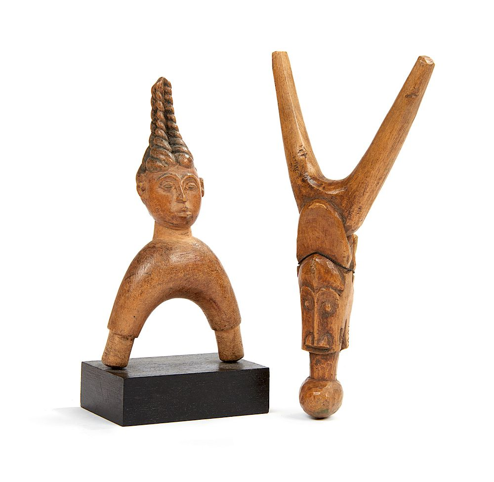 Mali Wood Slingshot with a Baule Slingshot Lot of two