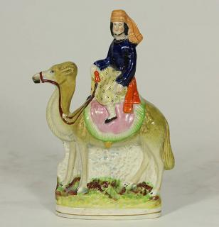 English Staffordshire figural group 1861 the unrecorded form depicting Sir