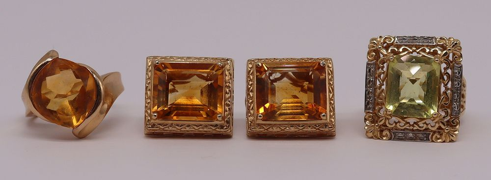 JEWELRY 14kt Gold and Colored Gem Jewelry Includes a signed