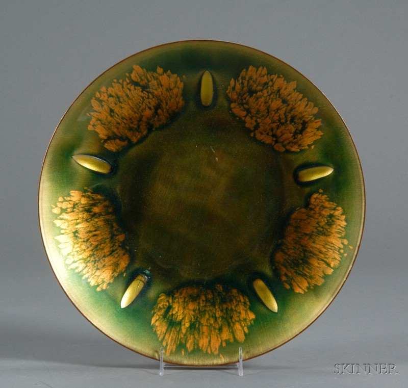 Edward Star Enamel Bowl Enamel on copper Retailed by Gumps