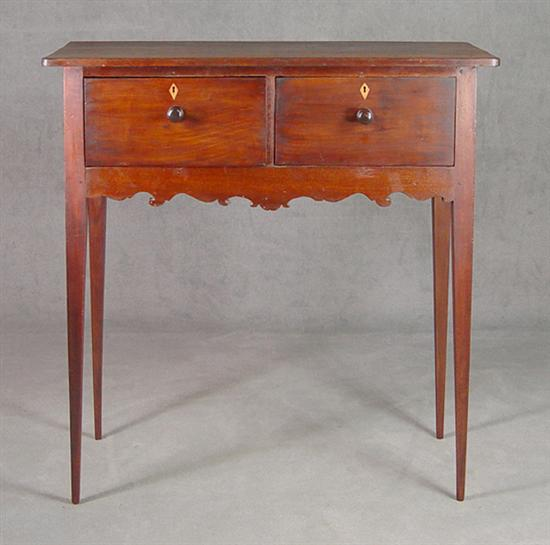 Walnut North Carolina Huntboard Circa 1810 Two nailed drawers with