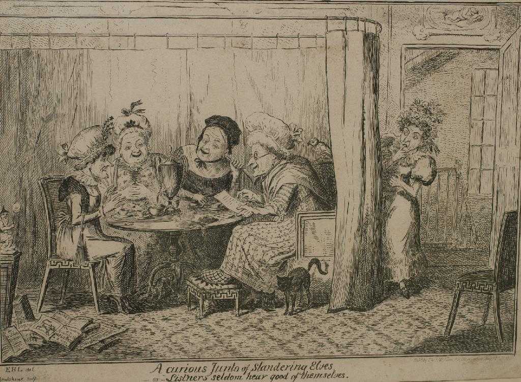 GEORGE CRUIKSHANK 1792 1878 A CURIOUS JUNTO OF SLANDERING ELVES