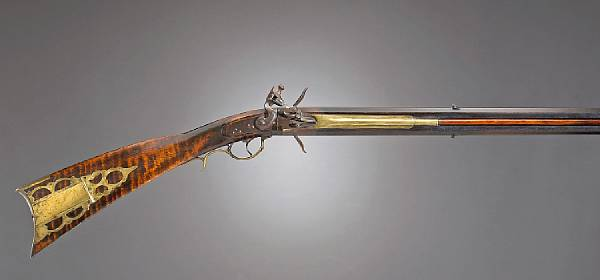 A scarce American swivel breech flintlock rifle by Conrad Horncirca