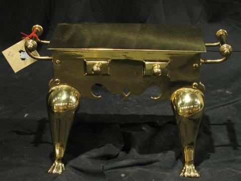 BRASS 19TH CENTURY ENGLISH FOOTMAN h 12 w 20 d