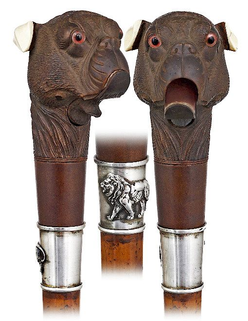 Giant Automated Dog Head Cane Exclusive on Bidsquare Giant Automated