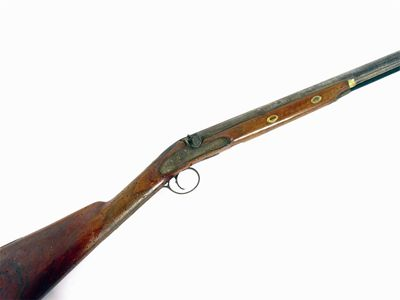 A single barrel 16 bore percussion sporting gun by Beckwith