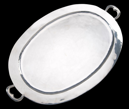 Kimberly Mexico sterling silver large oval tray with two handles