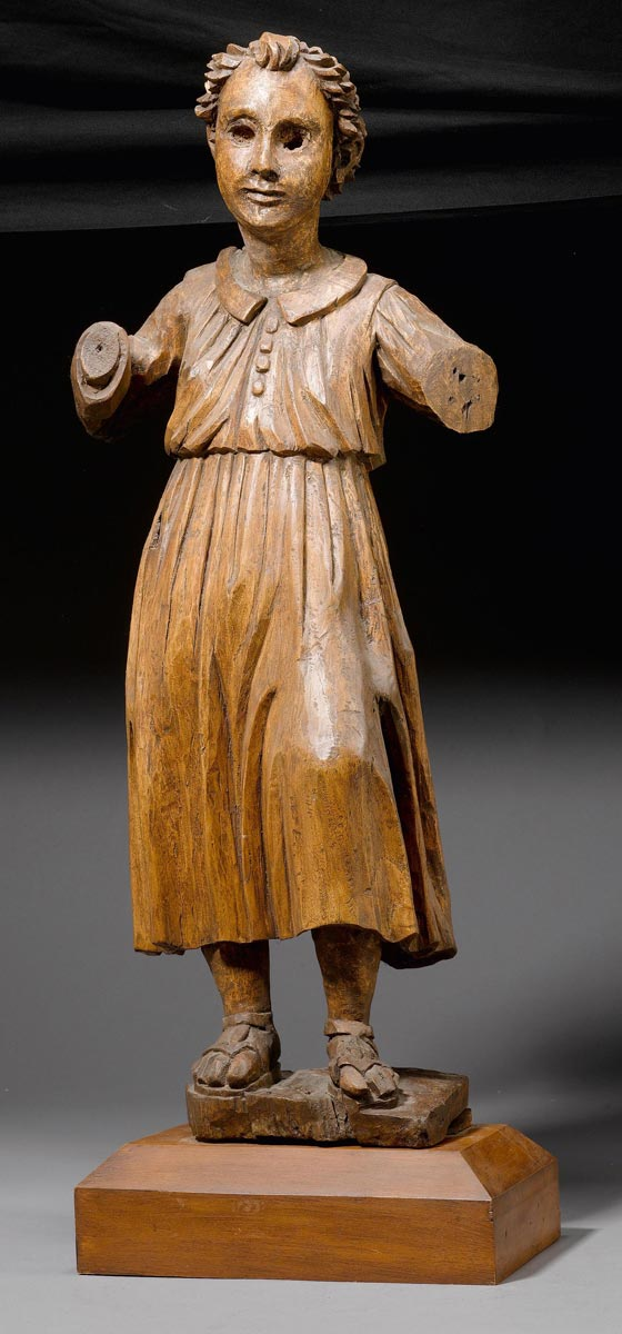 STATUE OF A SAINT northern Italy 17th cent Carved and
