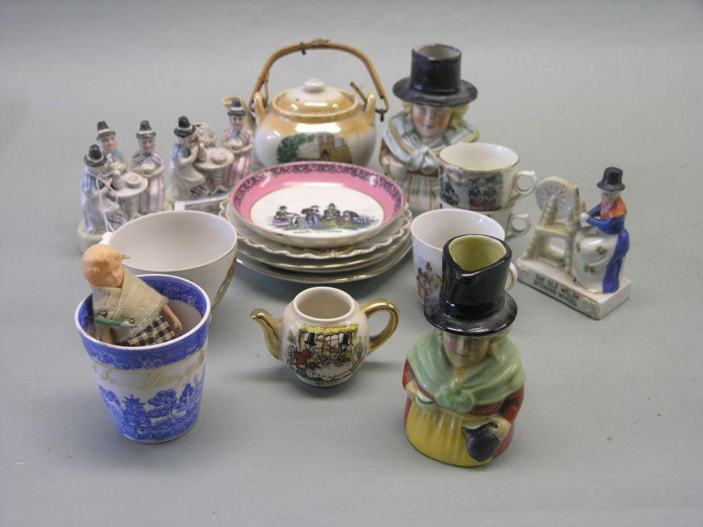 Assorted ceramic items relating to Wales to include The Welsh
